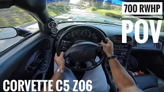 Daily Driving A 700HP Supercharged Corvette C5 Z06 - POV TEST DRVE