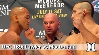 UFC 189: Robbie Lawler vs Rory MacDonald Weigh-in and Staredown (HD / Unedited)
