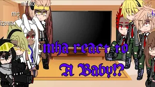 {Mha react to}{my au}{Mha}{no ships}{Pt. 2 of A baby!?}{V.deku au}