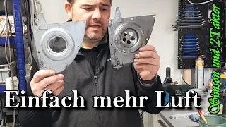 Simson S51, S50 Herzkasten, Luftzufuhr verbessern, mehr Luft,  Luftfilter Halterung stanzen