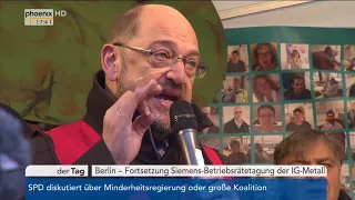 Martin Schulz zur Fortsetzung der Siemens-Betriebsrätetagung der IG-Metall am 23.11.17