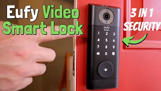Eufy Video Smart Lock Review, Unboxing, and Install | 3 in 1 Security Device