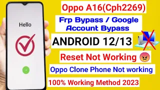 oppo a16 frp bypass android 12/oppo cph2387 frp bypass/oppo cph2269 frp bypass reset not working