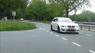 Loud straight piped BMW M5 E61 drive by