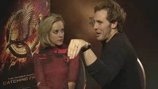 Hunger Games' Sam Claflin and Jena Malone on crabs and the Catching Fire crew