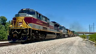 NS 1074 Lackawanna HU on the ZAILA WB near Eloy AZ on UP rails.