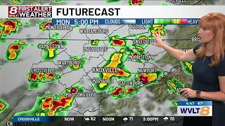 On and off rain and storms today, stronger storms midweek