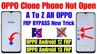OPPO A78 5G Frp Bypass New Trick 2023 | Clone Phone Not Open | OPPO Android 12 / 13 Frp Bypass