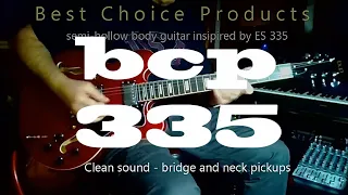 bcp 335 semi-hollow body guitar sound check