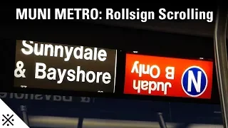 60fps Muni Metro Rollsign Changing at West Portal Station