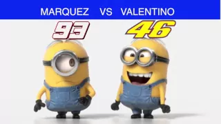 MARQUEZ VS VALENTINO IN VERSIONE MINIONS