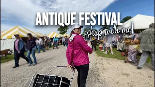 Antique Festival SHOP WITH US! Vintage Flea Market Haul + Decorating with My New Antique Home Decor