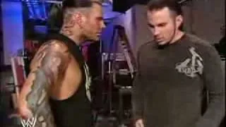 Jeff and Matt hardy backstage