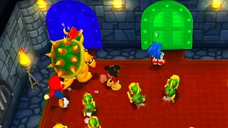 Mario Party 9 MiniGames - Mario Vs Bowser Vs Sonic Vs Mickey Mouse (Master Cpu)