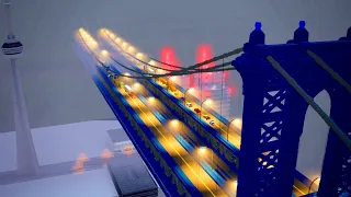 Physics Bridge Collapse In City - Teardown