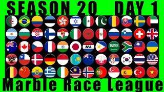 Marble Race League Season 20 Day 1 Marble Race in Algodoo / Marble Race King