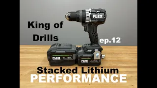 Flex 24v Turbo Hammer drill with stacked lithium review | fx1271T | best drill ep.12 | 10 ah stacked