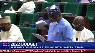 House of Reps Pass 2022 Budget of N17.126trn