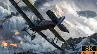 WW1 Bristol F2.B Dog Fights｜Royal Flying Corps｜Battlefield 1｜8K HDR