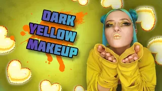 DARK YELLOW MAKEUP Жёлтый макияж (Tutorial)