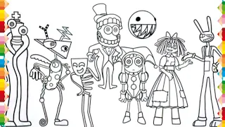 The Amazing Digital Circus - Coloring Pages / How to Color ALL CHARACTERS from digital circus pilot