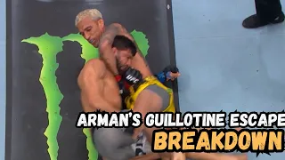 Breaking Down Arman Tsarukyan's Guillotine Escape Against Charles Oliveira at UFC 300