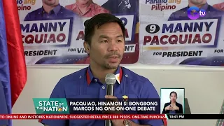 Pacquiao, hinamon si Bongbong Marcos ng one-on-one debate | SONA