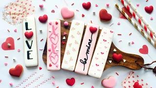 VALENTINE COOKIE STICKS ~ 5 designs with 4 different decorating techniques.