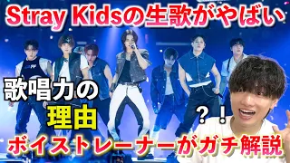 【衝撃】ボイストレーナーが「Stray Kidsの生歌は何が凄いのか」を解説！！生歌がヤバい理由は◯◯にある？！Stray Kids【KCON LA 2023】Reaction