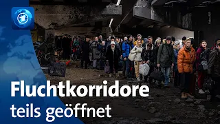 Ukraine bestätigt einige geöffnete Fluchtkorridore