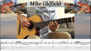 Mike Oldfield - Angelique (guitar cover with Chords, Tabs & Standard Notation)