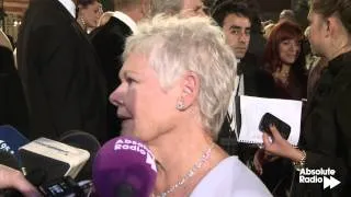 Dame Judi Dench (M) interview at Skyfall James Bond world premiere in London 23rd October 2012