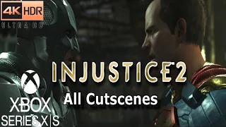 Justice League [ Injustice 2 ] Xbox Series X / All Cutscenes / Full Movie / Both Endings 4K - HDR