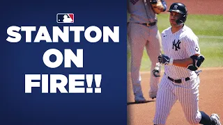 MAN ON FIRE!! Giancarlo Stanton smashes ANOTHER homer for Yankees vs. Astros