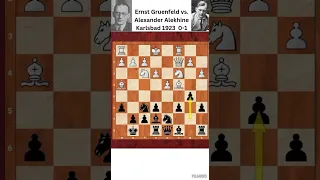 Ernst Gruenfeld vs Alexander Alekhine Karlsbad 1923  0-1   #classicgames