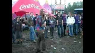 Weird guy dancing for sun glasses at Rock Ternat 2011