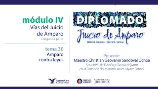 Martes 31 de mayo de 2022. Diplomado "Juicio de Amparo", edición 2022. Módulo IV.