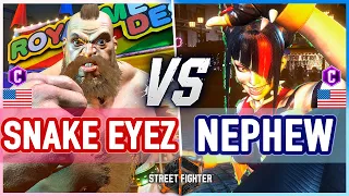 SF6 🔥 Snake Eyez (Zangief) vs Nephew (Juri) 🔥 Street Fighter 6