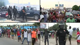 Abidjan police forces fire tear gas as crowds celebrate Gbagbo's return | AFP