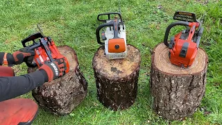 Who does it faster? Stihl MS201TC M vs Echo CS 362TES vs Husqvarna T540XP