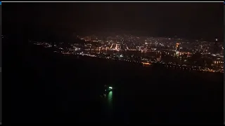 長榮航空飛機降落  夜景音樂  雨夜花