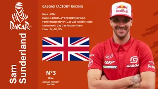 Sam Sunderland (GRB) Dakar 2022 GasGas Factory Racing on KTM profile