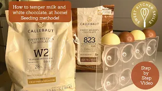 How to Temper Milk and White Chocolate at Home,. Seeding method..