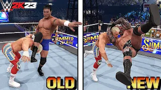 50 OLD vs NEW Finishers in WWE 2K23 !!!