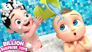 Baby Bath time with Bubbles - BillionSurpriseToys Nursery Rhymes, Kids Songs