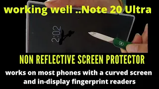 non reflective screen protector for samsung Note 20 Ultra plus & most  other phones. one of the BEST