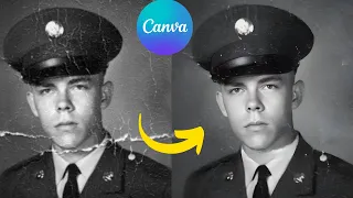 How to restore old photos In seconds ! Canva AI