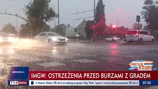 ⚠️Burze z gradem w wielu regionach kraju. Są alerty⛈️