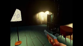 hello neighbor alpha 3 getting the gun and shooting windows