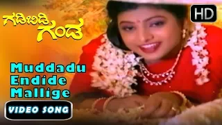 Ravichandran Hits |  Muddadu Endide Mallige Hoov Song | Gadibidi Ganda Kannada Movie | Kannada Songs